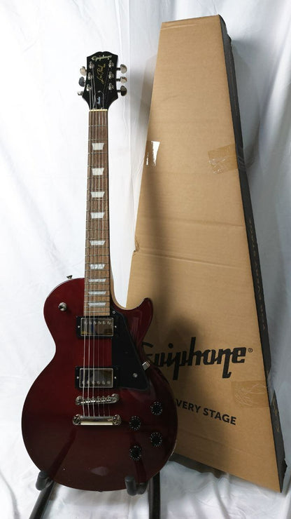 Epiphone Les Paul Studio Double Closed Humbucker Electric Guitar - Wine Red (EILT)