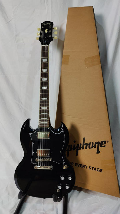 Epiphone SG Standard Double Closed Humbucker Electric Guitar - Ebony (EISSB)