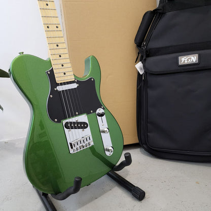 Fujigen FGN BIL2M Boundary Lliad Series (BLS) Telecaster Electric Guitar , Maple Fb (Made In Japan) - Hyla Green Metallic