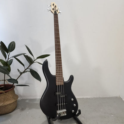 CORT Action PJ (4 String) Electric Bass Guitar with Bag - Open Pore Black (OPB)