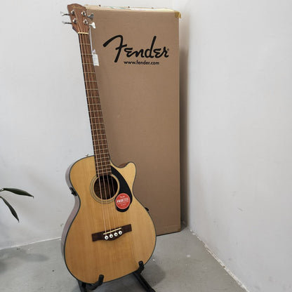 Fender CB-60SCE 4-strings Acoustic Bass Guitar with Cutaway & Active Preanp Electronics & Tuner, Laurel FB - Natural (CB 60SCE / CB60SCE)