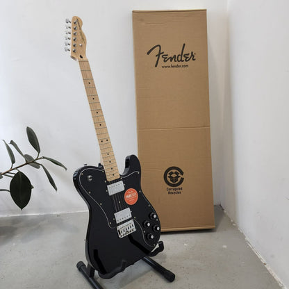 Squier by Fender Affinity Series Telecaster Deluxe Electric Guitar with Double Humbucker (HH) , Maple FB, Black