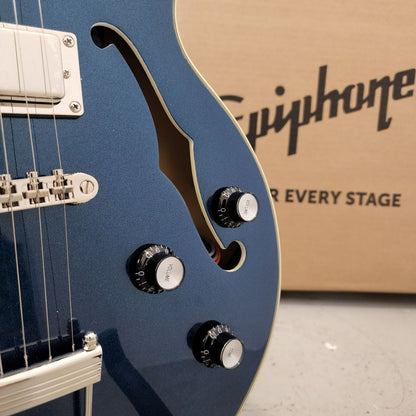 Epiphone Uptown Kat ES with Double Humbucker (HH) Semi-Hollow Electric Guitar - Sapphire Blue Metallic (UptownKat)