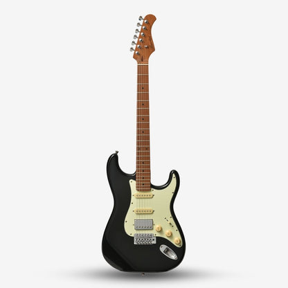 Bacchus BST-2-RSM/M Roasted Maple Fretboard, Stratocaster Electric Guitar w/ Bacchus SSH Pickups - Black ( BST2 RSM )