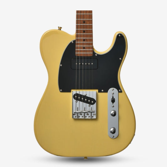 Bacchus BTE-2-RSM/M Roasted Maple Fretboard, Telecaster Electric Guitar P-90 & Single Coil Pickups - Butterscotch Blonde