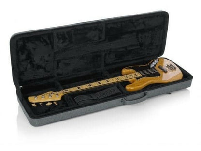 GATOR Rigid EPS Transit Series Lightweight Case for Bass Guitars in Light Grey with Black Interior ( GATGTR-BASS GRY )