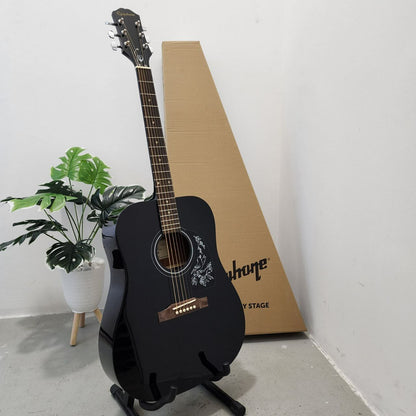 EPIPHONE Starling 41 inch Dreadnought Acoustic Guitar - Ebony Black ( STAR-EB-CH1 / EB )