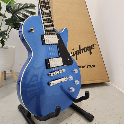 Epiphone Les Paul Modern Double Closed Humbucker Electric Guitar - Radio Blue Metallic (EILM-RBM-NH1)