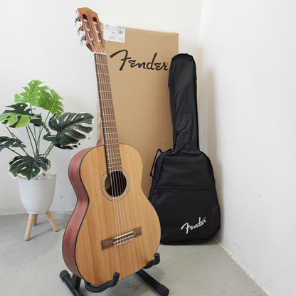 FENDER ( FA-15N / FA15N ) 3/4 Size Nylon String Classical Guitar with Bag, Walnut FB