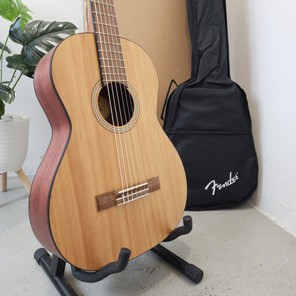 FENDER ( FA-15N / FA15N ) 3/4 Size Nylon String Classical Guitar with Bag, Walnut FB