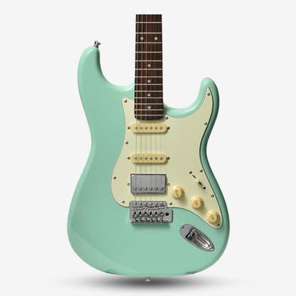 Bacchus BST-2-RSM/R Roasted Maple Neck & Rosewood FB, Stratocaster Electric Guitar w/ Bacchus SSH Pickups- Seafoam Green