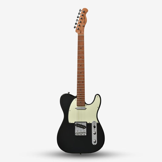 Bacchus BTE-1-RSM/M Roasted Maple Fretboard, Telecaster Electric Guitar w/ Bacchus S-S Pickup - Black ( BTE / BTE1 )