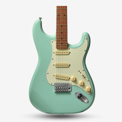 Bacchus BST-1-RSM/M Universe Series Roasted Maple FB, Stratocaster Electric Guitar w/ Bacchus SSS Pickups- Seafoam Green