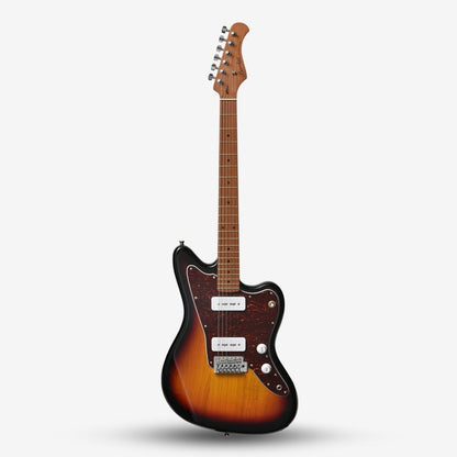 Bacchus BJM-1-RSM/M Roasted Maple Fretboard, Jazzmaster Electric Guitar w/ Bacchus BP-90 Pickups , 3-Tone Sunburst