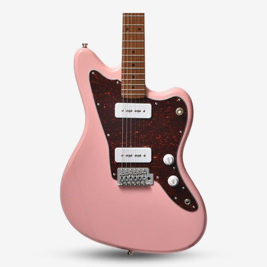 Bacchus BJM-1-RSM/M Universe Series Roasted Maple FB, Jazzmaster Electric Guitar w/ Bacchus BP-90 Pickups -Shell Pink