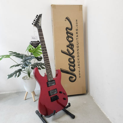 JACKSON JS Series Dinky JS12 Double Humbucker (HH) Electric Guitar, Amaranth FB, Metallic Red (JS-12 / JS 12)