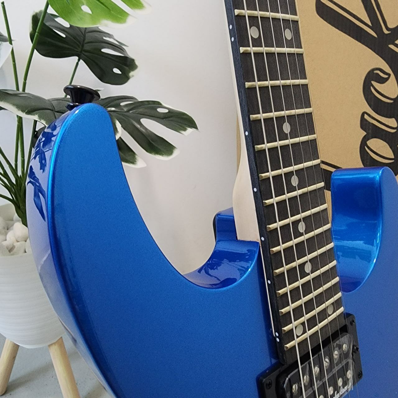 Jackson JS12 Dinky HH Electric Guitar, Amaranth FB - Metallic Blue