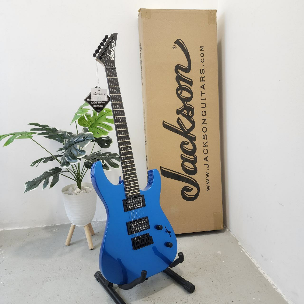 Jackson JS12 Dinky HH Electric Guitar, Amaranth FB - Metallic Blue