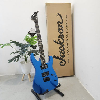 JACKSON JS Series Dinky JS12 Double Humbucker (HH) Electric Guitar, Amaranth FB, Metallic Blue (JS-12 / JS 12)