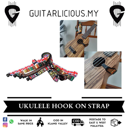 Ukulele Neck Strap with Hook Adjustable Designed Boltless Strap