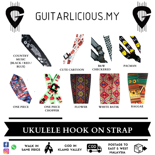 Ukulele Neck Strap with Hook Adjustable Designed Boltless Strap