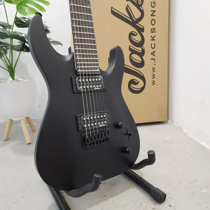 JACKSON JS Series 7 Strings Dinky Arch Top JS22-7 DKA HT with Double Humbucker Electric Guitar, Amaranth FB, Satin Black