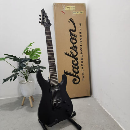 JACKSON JS Series 7 Strings Dinky Arch Top JS22-7 DKA HT with Double Humbucker Electric Guitar, Amaranth FB, Satin Black