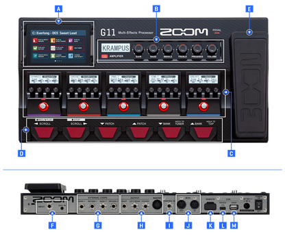 Zoom G11 Multi-Effects Processor with Expression Pedal ( G-11 / G11 )