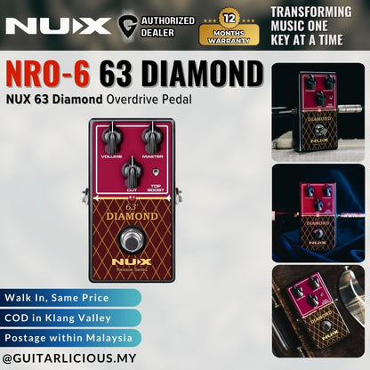 NUX NRO-6 63 Diamond Overdrive Effect Pedal ( NRO6 / NRO 6 )