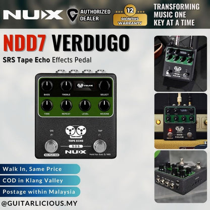 NUX NDD7 Verdugo SRS Tape Echo Effects Pedal ( NDD-7 )