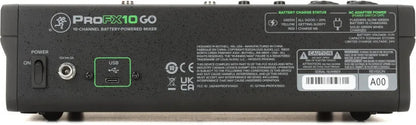 Mackie ProFX10 Go Battery-powered 10-channel Mixer with USB and Enhanced Effects