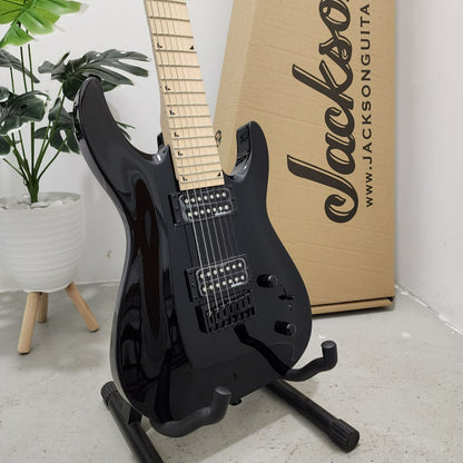 Jackson Special Edition Dinky JS22-7 DKA-M 7-String with Double Humbucker Electric Guitar, Maple FB, Gloss Black