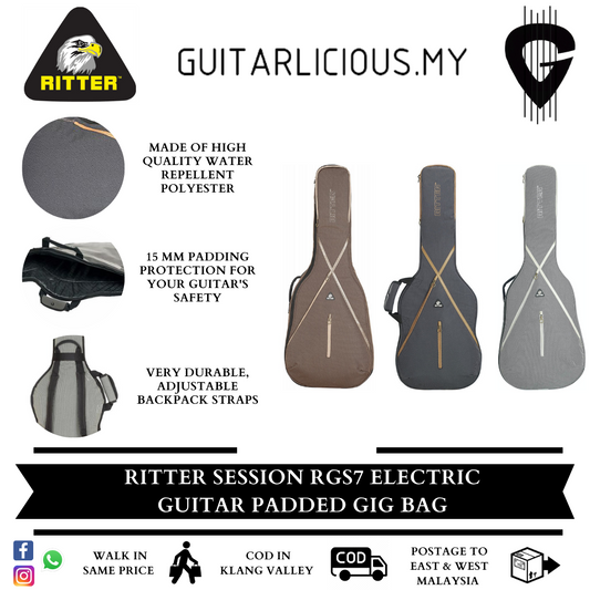 Ritter Session RGS7E Electric Sponge Padded Guitar Gig Bag