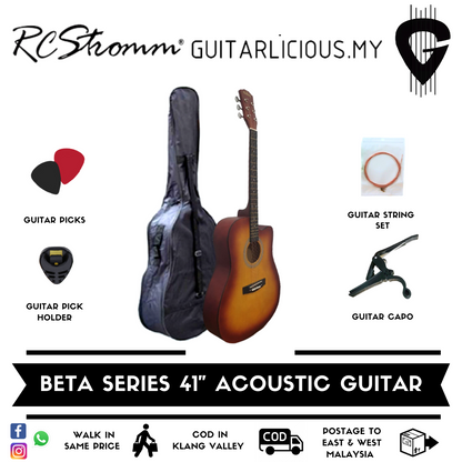 RCSTROMM 41inch Beginner Acoustic Guitar with Bag (041C)