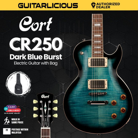 Cort CR250 Electric Guitar with Bag - Dark Blue Burst