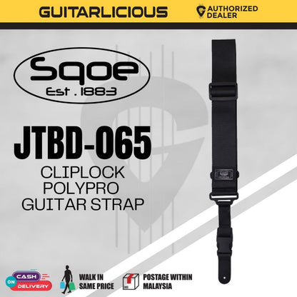 Sqoe JTBD-065 Cliplock Polypro Guitar Strap