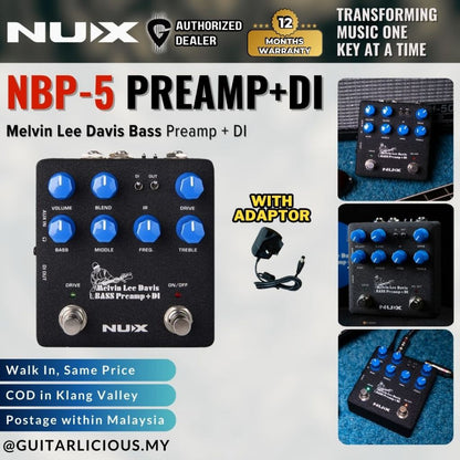 NUX NBP-5 Melvin Lee Davis Bass Preamp + DI ( NBP5 )