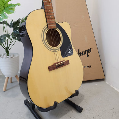 Epiphone J-15 EC Semi Acoustic-Electric Guitar with Pickup / EQ - Natural (J15 / J15EC / J-15E / EE1CNACH1 )