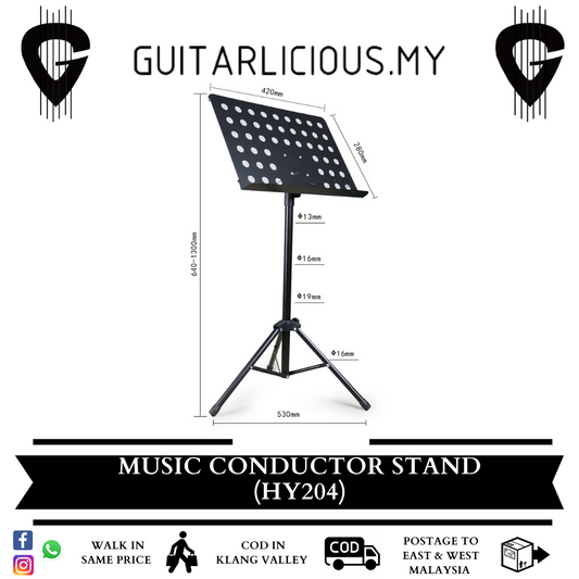 Stage Music Stand Conductor Stand with Holes (HY204 / HY 204 / HY-204)