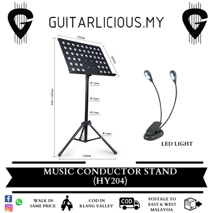 Stage Music Stand Conductor Stand with Holes (HY204 / HY 204 / HY-204)