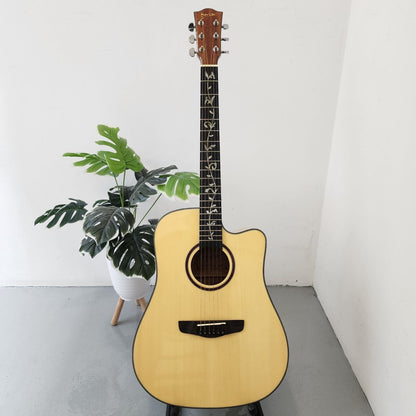 Deviser 41 inch L-810B Acoustic Guitar with Floral Inlay Fingerboard (L810 / L 810 )