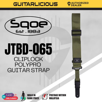 Sqoe JTBD-065 Cliplock Polypro Guitar Strap