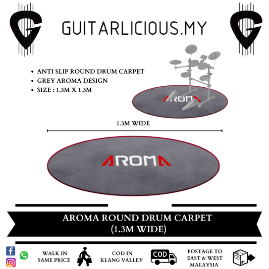 Aroma Round Anti Slip Drum Carpet / Mat TDA-11 (1.3m Wide)