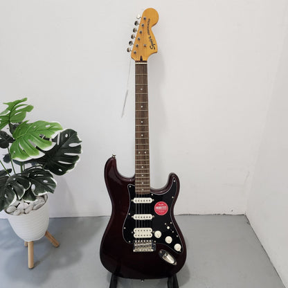 Squier Classic Vibe 70s Stratocaster HSS Electric Guitar with Tremolo, Laurel FB - Walnut