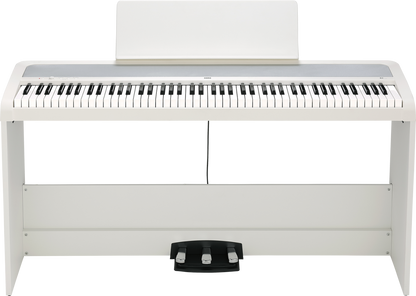 Korg B2SP 88-Key Digital Piano with Weighted Hammer Action (NH) & Triple Pedal including Keyboard Bench - WHITE