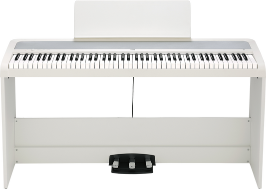 Korg B2SP 88-Key Digital Piano with Weighted Hammer Action (NH) & Triple Pedal including Keyboard Bench - WHITE