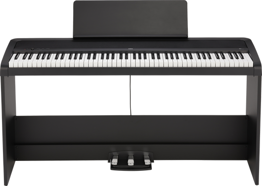 KORG B2SP 88-Key Digital Piano with Weighted Hammer Action (NH) & Triple Pedal including Keyboard Bench - BLACK