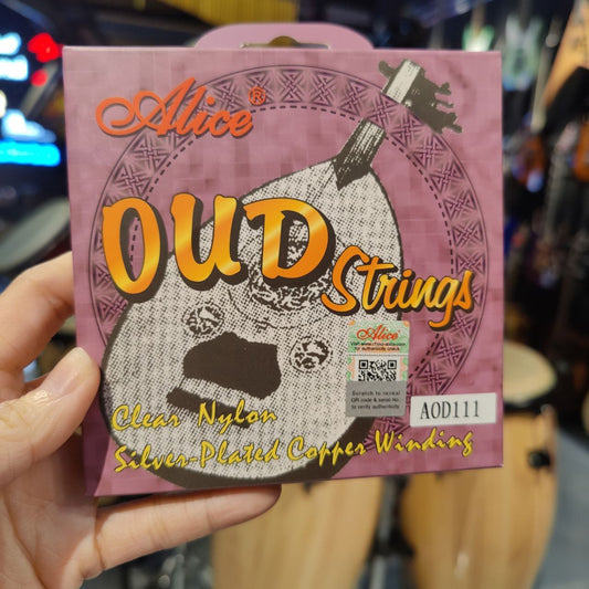 Alice OUD 11 Strings Set Clear Nylon Silver Plated Copper Winding Gambus String - AOD111