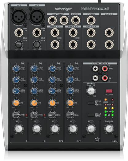 Behringer XENYX 802S Analog Mixer (XENYX802S / XENYX-802S / 802 / 802S )