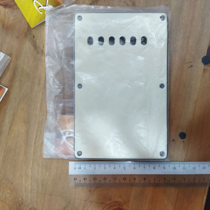 6 Holes Electric Guitar Tremolo Cavity Cover Back Plate / Electric Guitar Back Plate (White) - M647